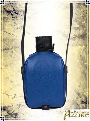 Leather Canteen Flasks & Bottles Les Artisans d'Azure Blue|Black
