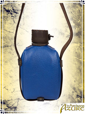 Leather Canteen Flasks & Bottles Les Artisans d'Azure Blue|Brown