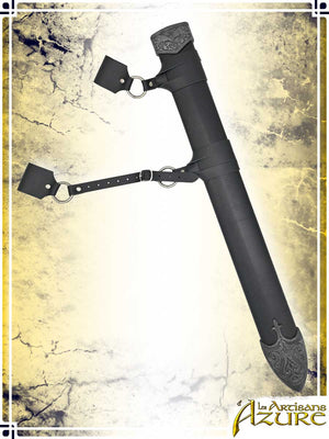 Fleur de Lys Scabbard Deluxe Scabbards Les Artisans d'Azure Left Hand Steel Medium