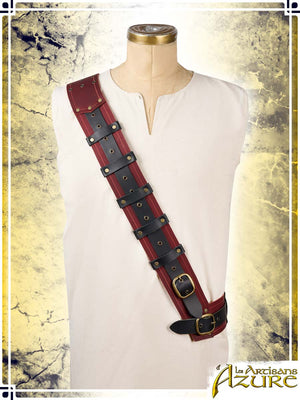 Adventurer's Shoulder Strap Harness Les Artisans d'Azure M|L|XL Red|Black