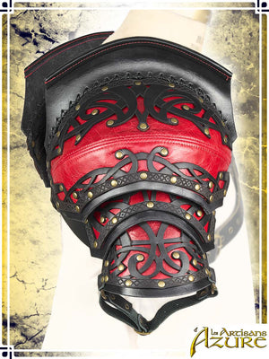 Lord's Pauldrons Leather Pauldrons Les Artisans d'Azure M|L|XL Black|Red