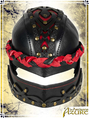 Lord's Helmet Leather Helmets Les Artisans d'Azure Large Black|Red