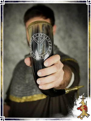 Drinking Horn - Algiz Rune Cutlery & Tankards Lord of Battles