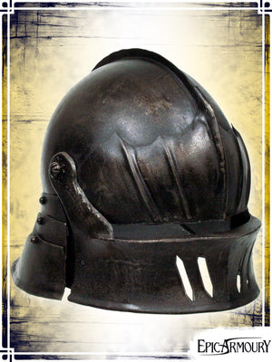 Gothic Sallet Plate Helmets Epic Armoury Medium Black