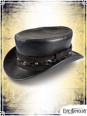Top Hat Leather Hats Epic Armoury Small Black