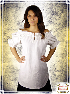 Short Sleeved Blouse Blouses & Tunics Leonardo Carbone Small White