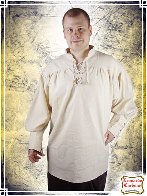 Claude Medieval Shirt Shirts Leonardo Carbone Medium Natural