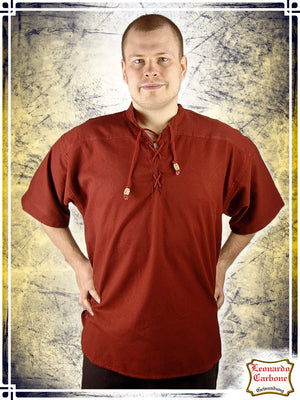Short Sleeved Shirt Shirts Leonardo Carbone Small Red