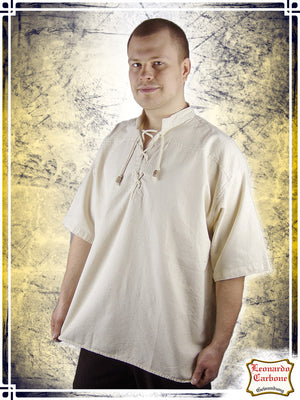 Short Sleeved Shirt Shirts Leonardo Carbone XLarge Natural