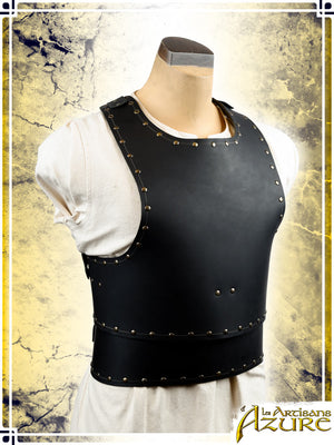 Basic Breastplate Leather Armors Les Artisans d'Azure Medium Black