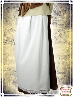 Apron with Lace Clothes Accessories Leonardo Carbone White