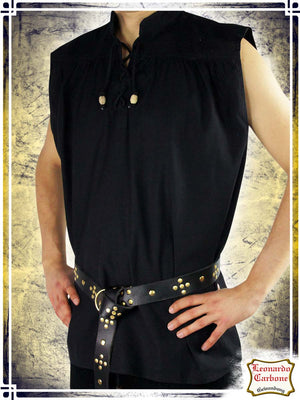 Sleeveless Shirt Louis Shirts Leonardo Carbone XLarge Black