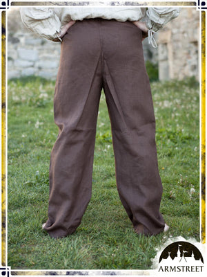 Linen Classic Straight Pants Pants ArmStreet Brown Medium