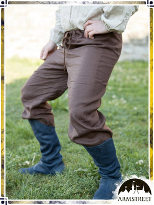 Linen Classic Straight Pants Pants ArmStreet Brown Large