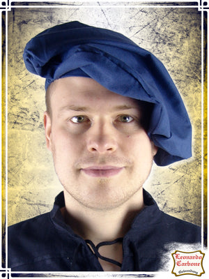 Cotton Beret Coifs & Hats Leonardo Carbone Blue