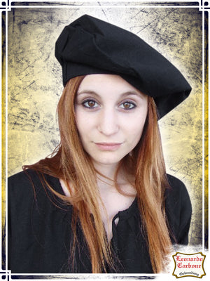 Cotton Beret Coifs & Hats Leonardo Carbone Black