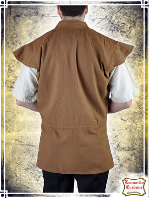 Vest with Shoulders Vests Leonardo Carbone 3XLarge Tobacco