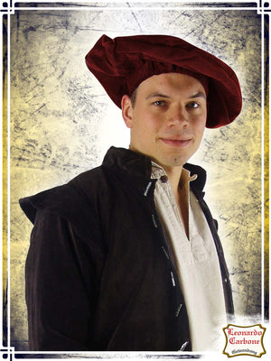 Velvet Beret Coifs & Hats Leonardo Carbone XLarge Red