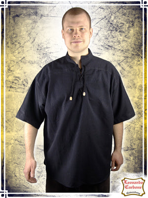 Short Sleeved Shirt Shirts Leonardo Carbone Small Black