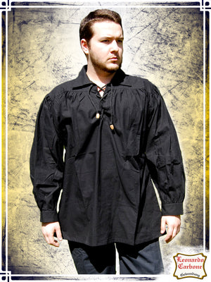Pirate Shirt Shirts Leonardo Carbone Medium Black