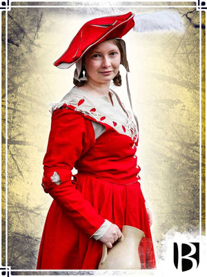 Landsknecht Sleeves Flora - Cuts Surcots & Vests Freyhand Small|Medium Red|Natural