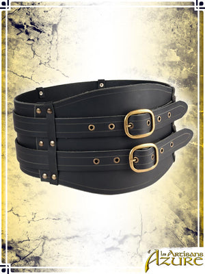 Celtic Large Belt Combat Belts Les Artisans d'Azure Large Black leather