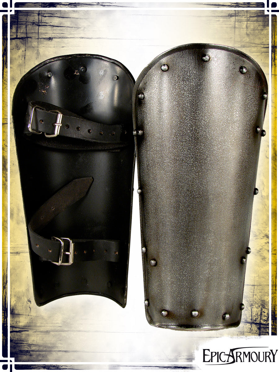 Warrior Greaves Plate Greaves Epic Armoury Medium Black