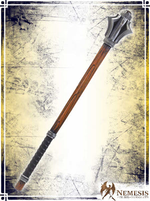 Flanged Mace Maces & Warhammers Nemesis Workshops - Artisan Classic Finish Long Wood