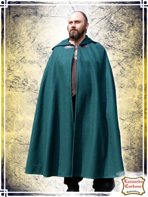 Wool Cloak Tjark Capes Leonardo Carbone Green Regular