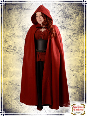 Wool Cloak Tjark Capes Leonardo Carbone Red Regular