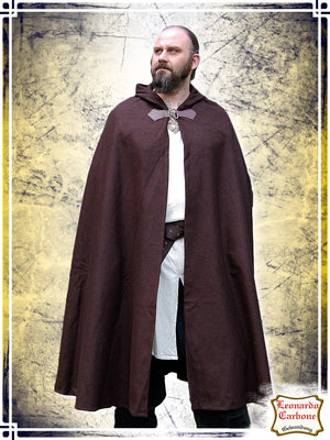 Wool Cloak Tjark Capes Leonardo Carbone Brown Regular