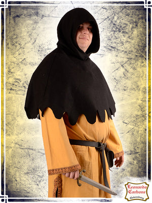Wool Hood Hoods Leonardo Carbone Black