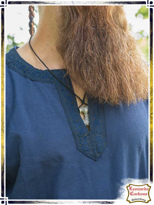 Tunic Long Sleeves with Trims Halvor Tunics Leonardo Carbone Medium Blue