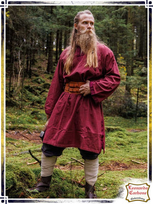 Tunic Long Sleeves with Trims Halvor Tunics Leonardo Carbone Small Red