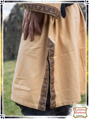 Tunic Long Sleeves with Trims Halvor Tunics Leonardo Carbone Small Yellow