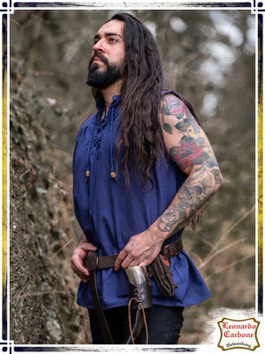Sleeveless Shirt Louis Shirts Leonardo Carbone Small Blue