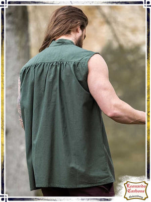 Sleeveless Shirt Louis Shirts Leonardo Carbone Small Green