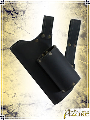 Double Scabbard Scabbards Les Artisans d'Azure Right Hand Black