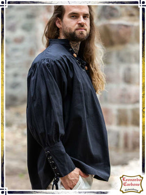 Claude Medieval Shirt Shirts Leonardo Carbone Small Black