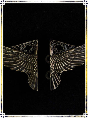 Cloak Clasp - Raven Buttons & Fasteners Copper Raven