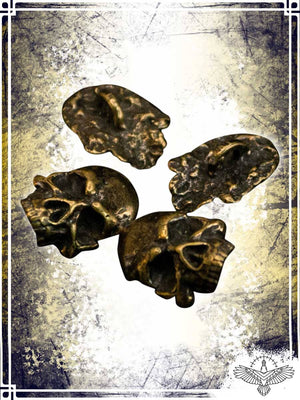 Buttons - Skull (4x) Buttons & Fasteners Copper Raven