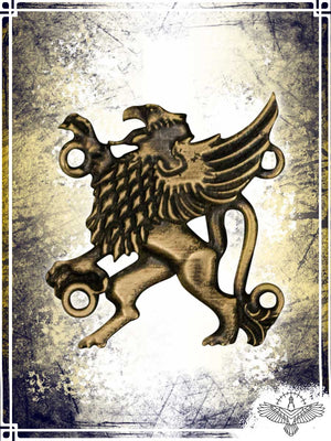Griffin Link for Knight's Chain Jewelry Copper Raven Left Side