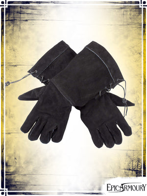 Suede Fencing Gloves Gloves Epic Armoury Medium Black
