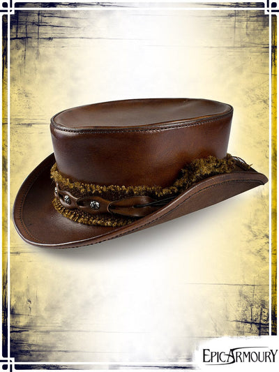 Top Hat Leather Hats Epic Armoury Brown Medium|Large 
