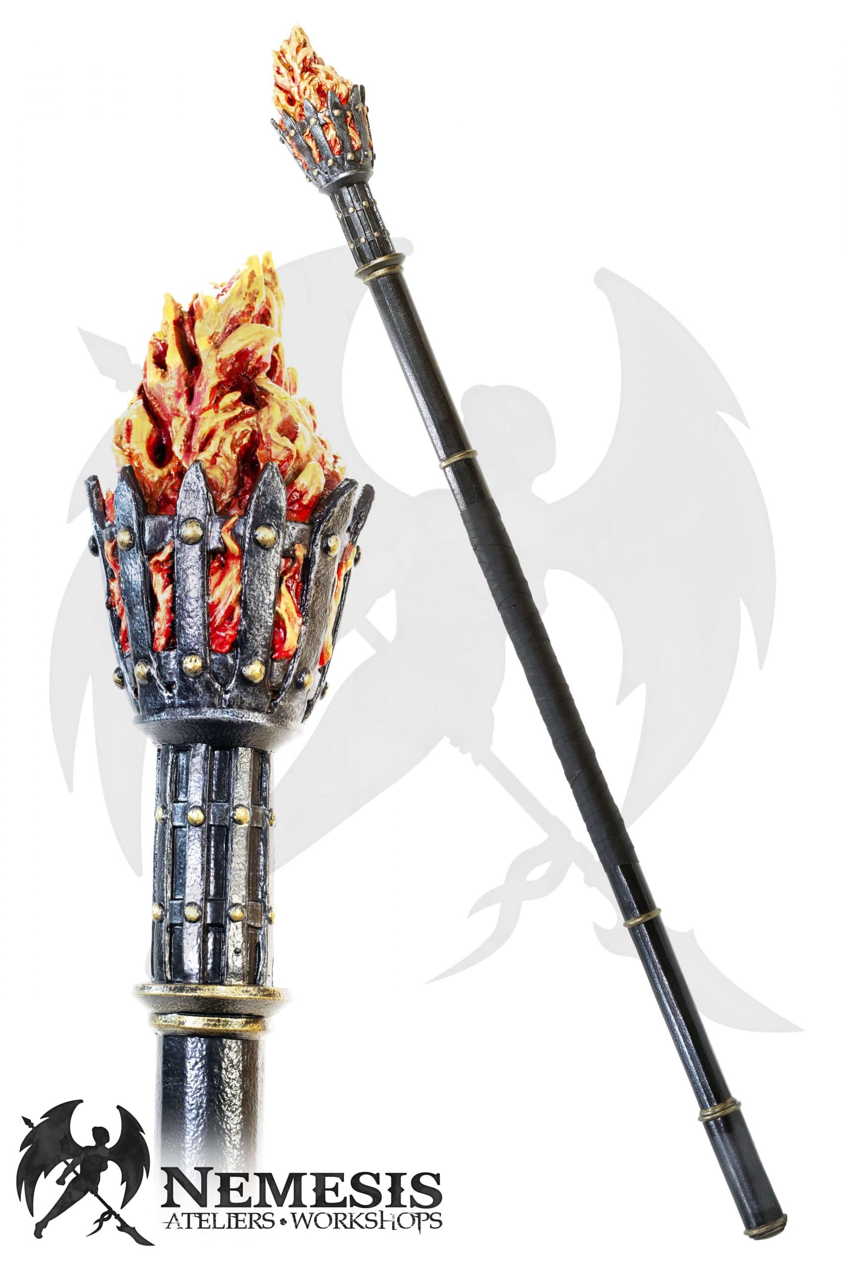 Custom LARP Fire Torch Staff
