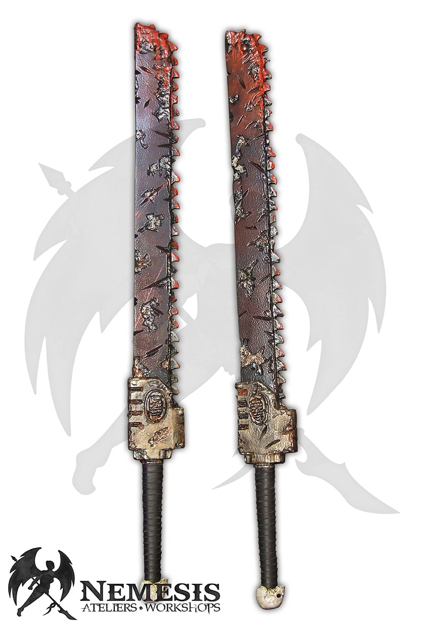 Custom LARP Chainsword Blood Warhammer