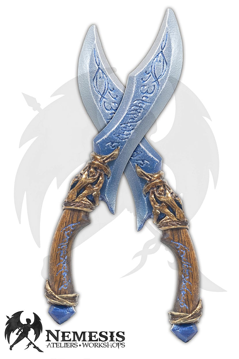 Custom LARP Eldar Dagger Knife Rune Magic