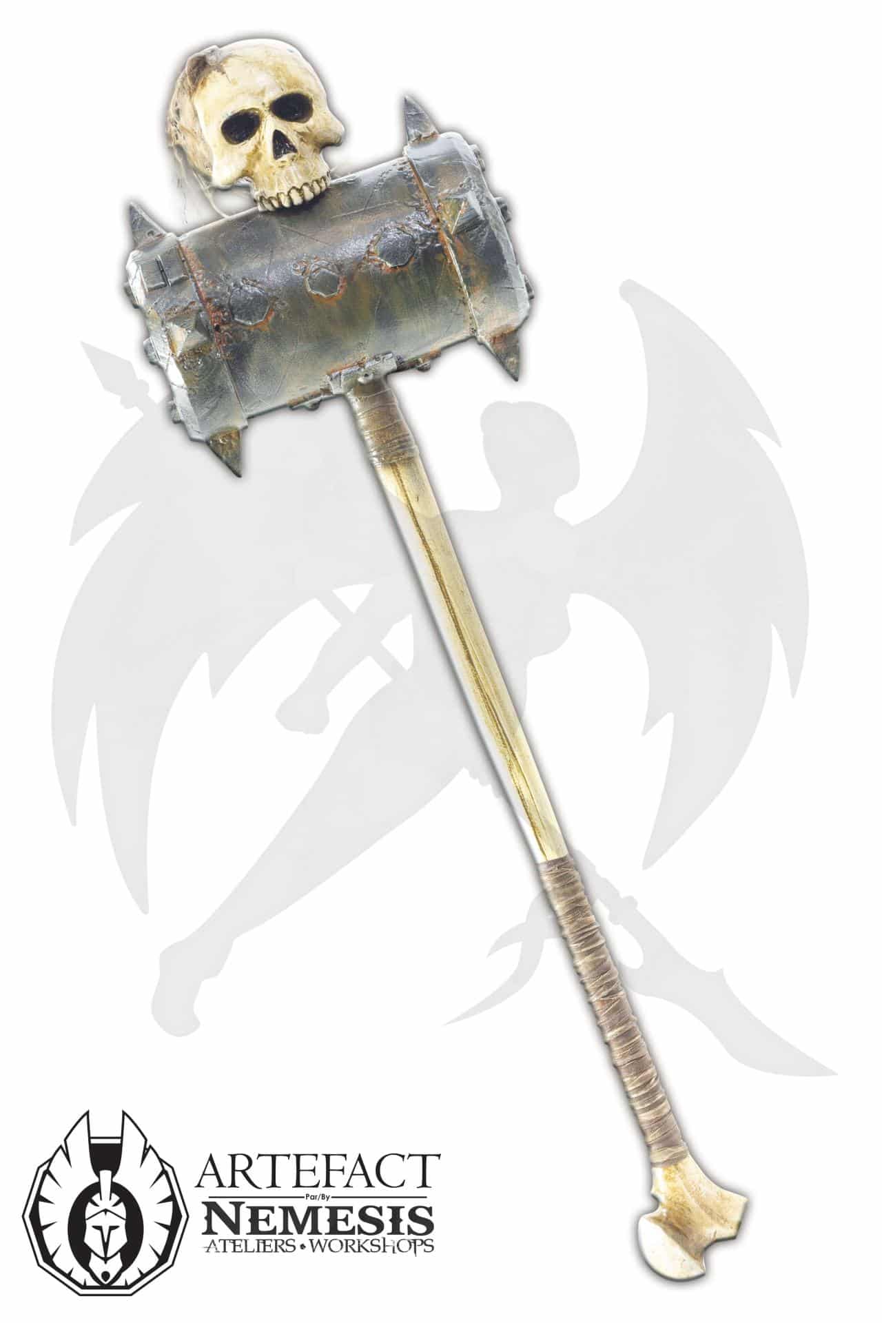 Custom LARP Hammer Orc Skull