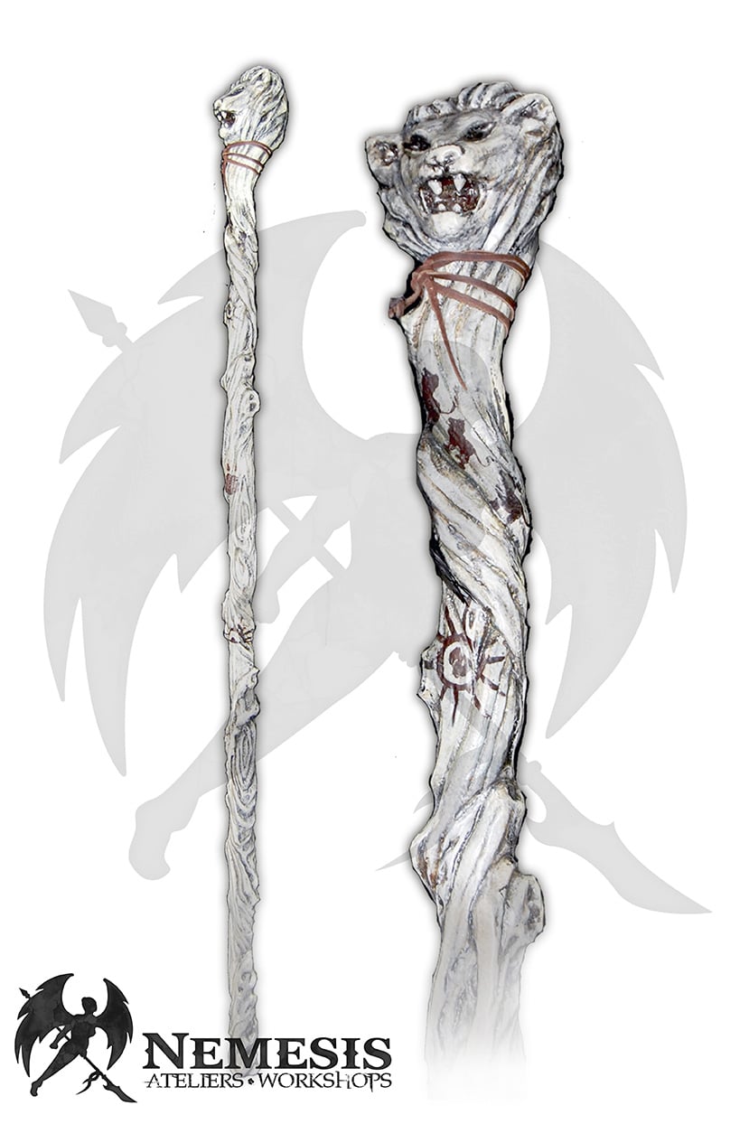 Custom LARP Lion Mage Staff