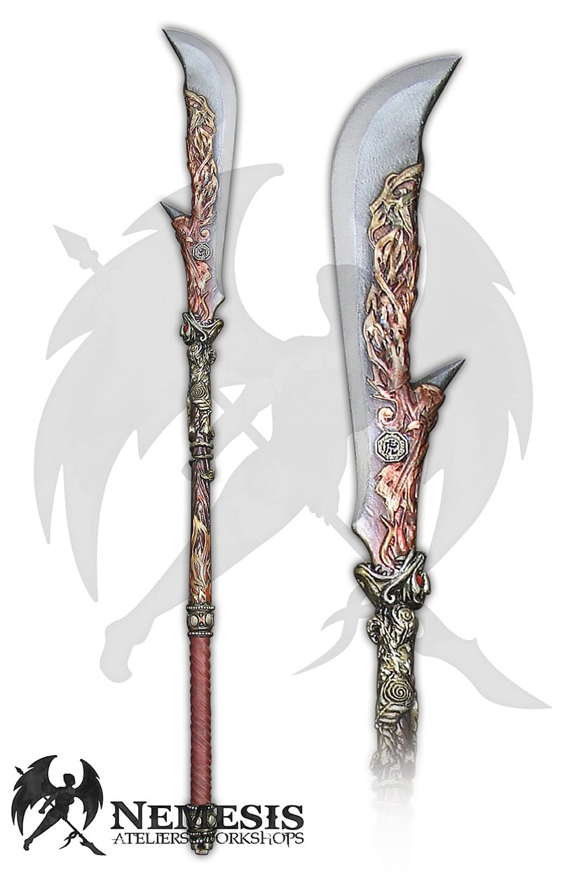 Custom LARP Naginata Fire Blade